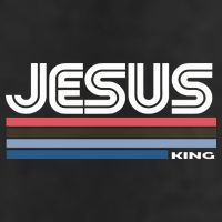 Retro Jesus King Golf Towel