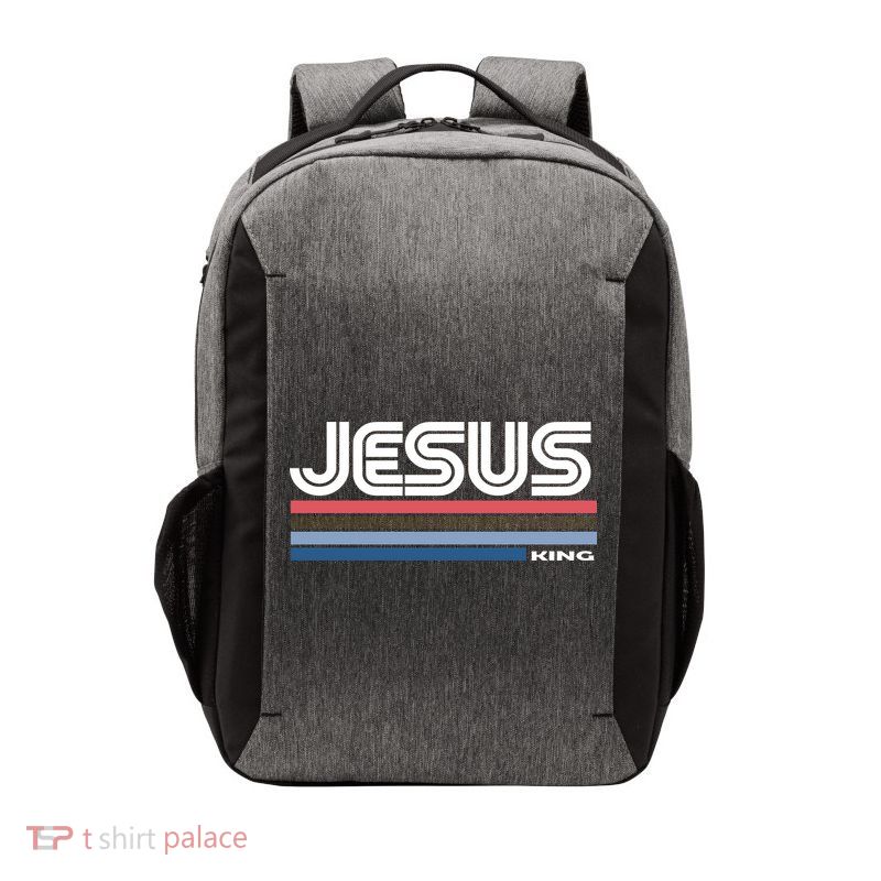 Retro Jesus King Vector Backpack