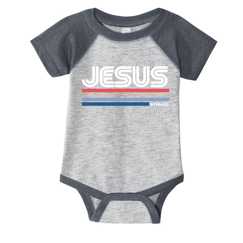 Retro Jesus King Infant Baby Jersey Bodysuit