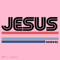Retro Jesus King Women's V-Neck T-Shirt