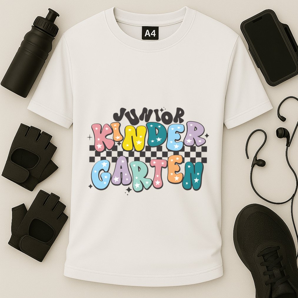 Retro Junior Kindergarten Cooling Performance Crew T-Shirt