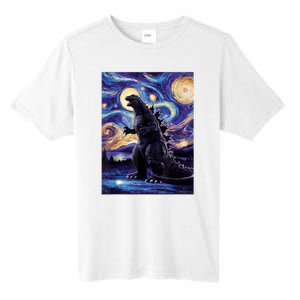 Retro Japanese Kaiju Monster Starry Night Parody Tall Fusion ChromaSoft Performance T-Shirt