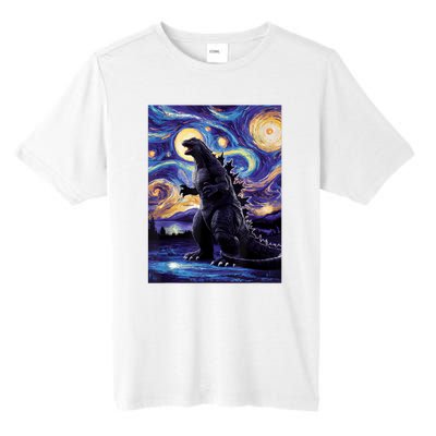 Retro Japanese Kaiju Monster Starry Night Parody Tall Fusion ChromaSoft Performance T-Shirt