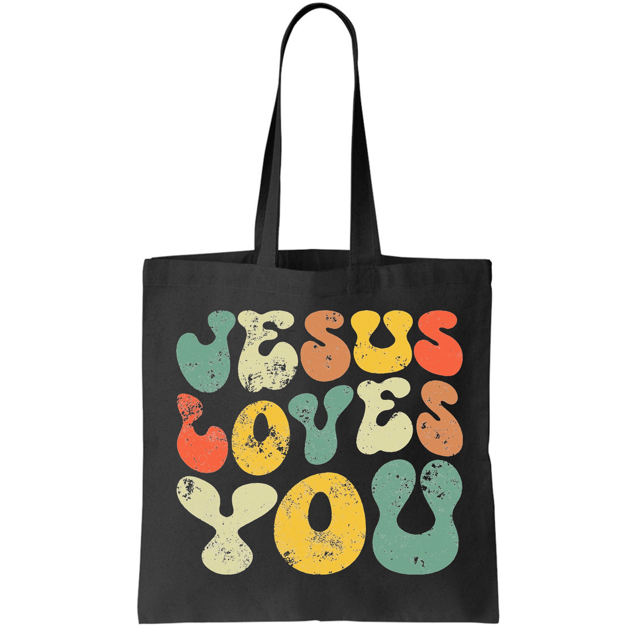 Retro Jesus Loves You Vintage Christian Bag