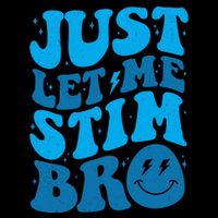 Retro Just Let Me Stim Bro Autism Awareness Cropped Pullover Crew
