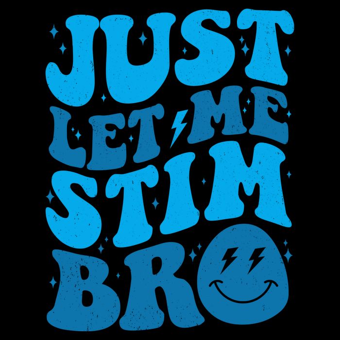 Retro Just Let Me Stim Bro Autism Awareness Cropped Pullover Crew