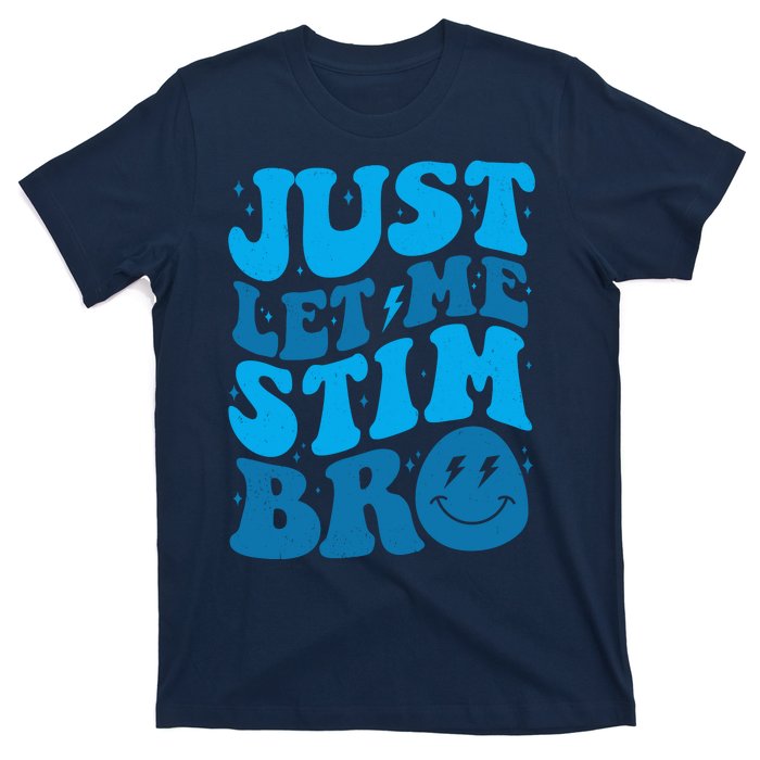 Retro Just Let Me Stim Bro Autism Awareness T-Shirt