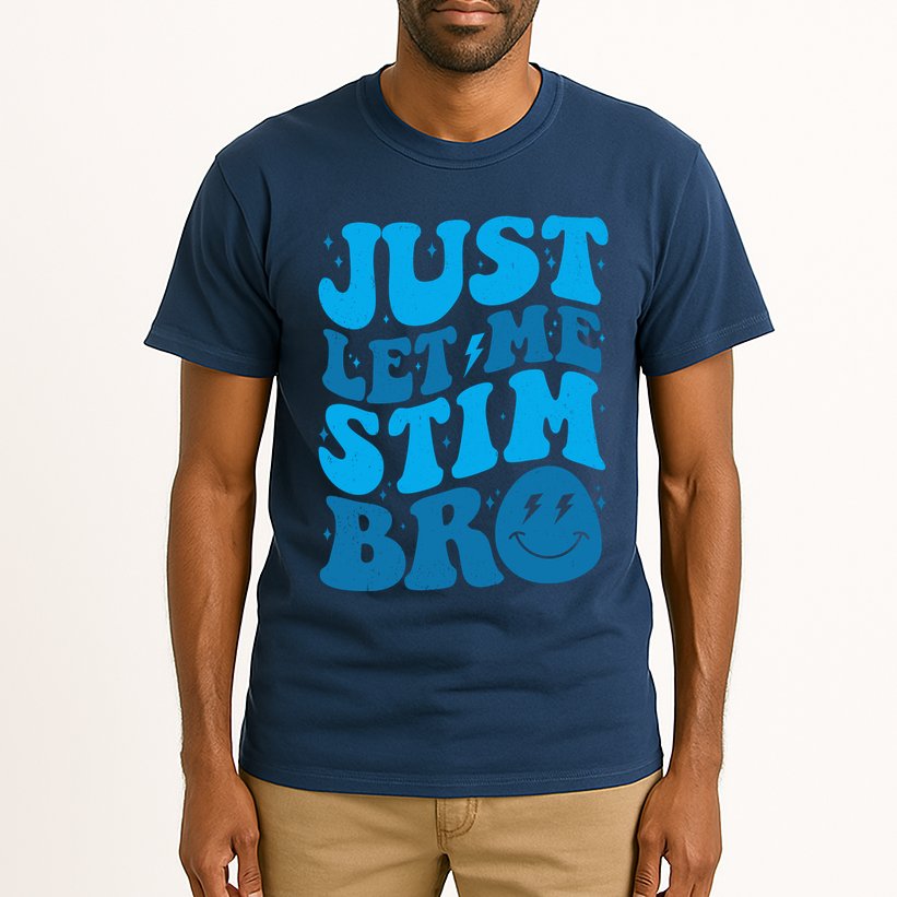 Retro Just Let Me Stim Bro Autism Awareness Tall T-Shirt