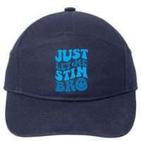 Retro Just Let Me Stim Bro Autism Awareness 7-Panel Snapback Hat