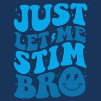 Retro Just Let Me Stim Bro Autism Awareness 7-Panel Snapback Hat