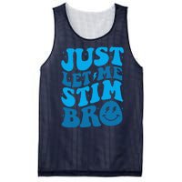 Retro Just Let Me Stim Bro Autism Awareness Mesh Reversible Basketball Jersey Tank