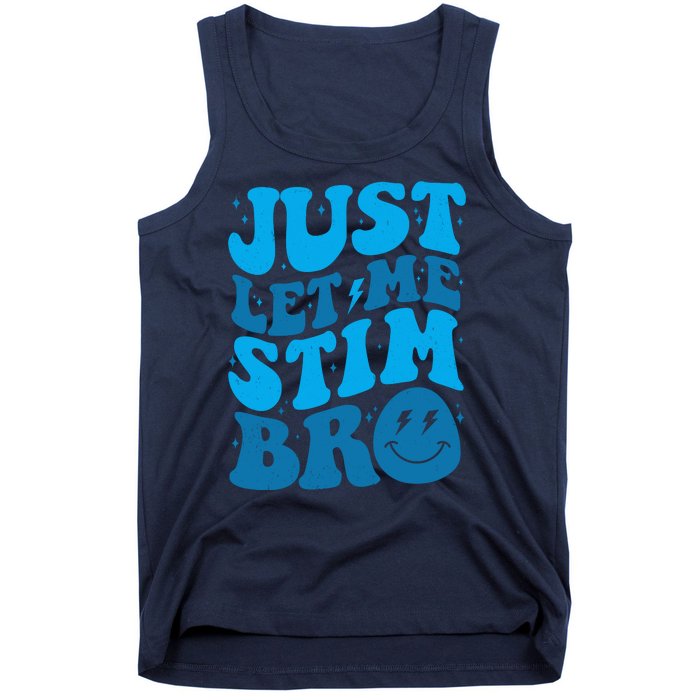 Retro Just Let Me Stim Bro Autism Awareness Tank Top