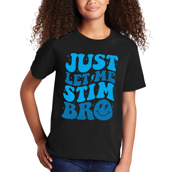 Retro Just Let Me Stim Bro Autism Awareness Kids T-Shirt