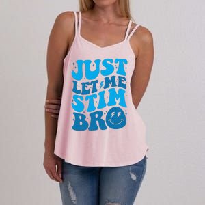 Retro Just Let Me Stim Bro Autism Awareness Women's Strappy Tank