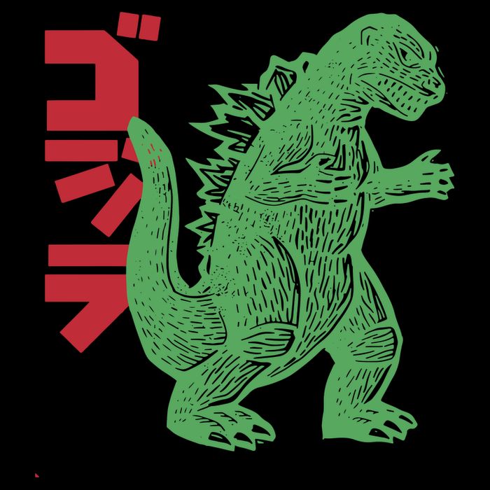Retro Japanese Monster Movie Inspired Cooling Performance Crew T-Shirt