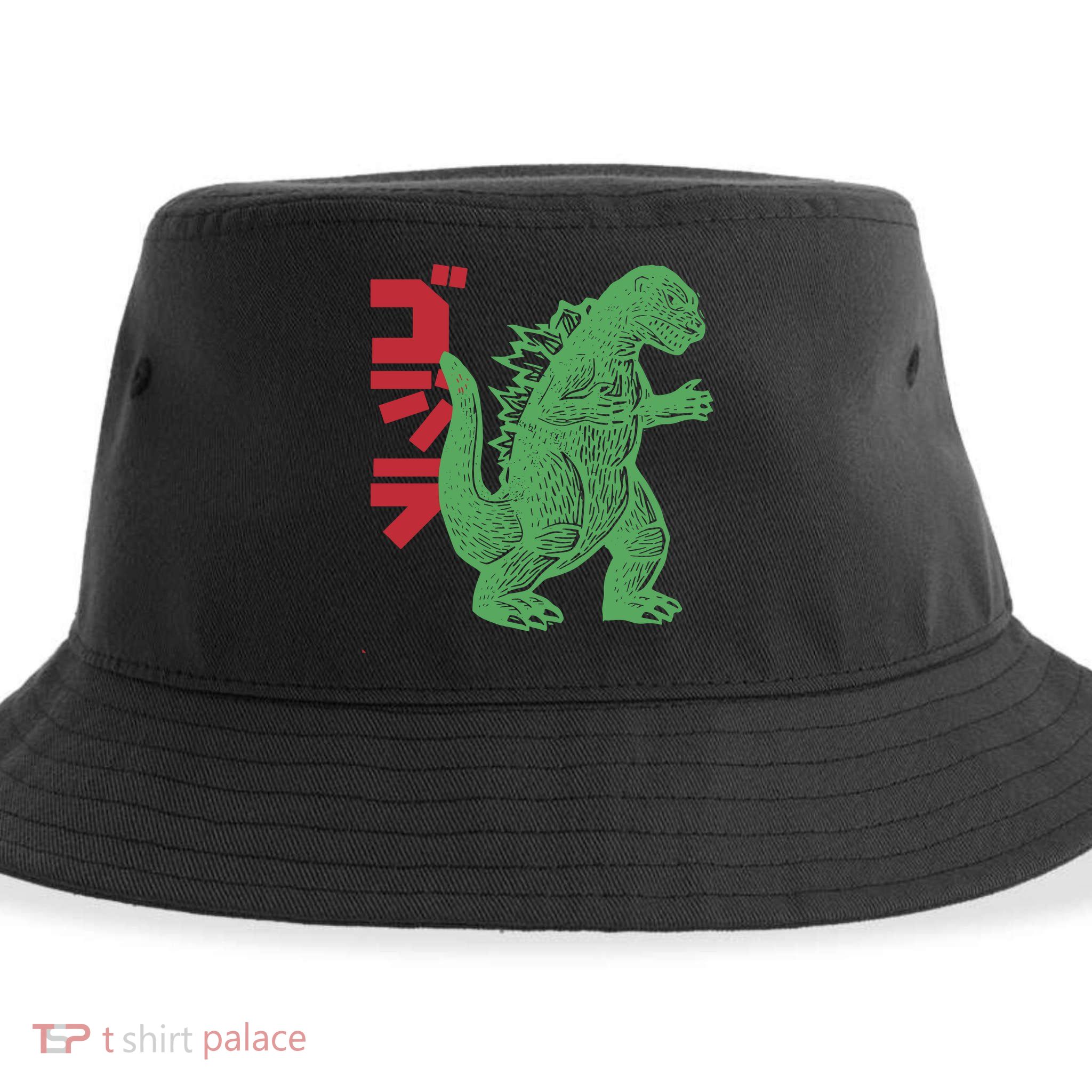 Retro Japanese Monster Movie Inspired Sustainable Bucket Hat