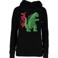 Retro Japanese Monster Movie Inspired Womens Funnel Neck Pullover Hood