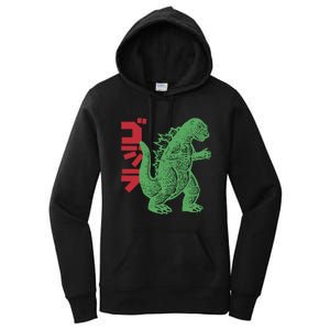 Retro Japanese Monster Movie Inspired Women's Pullover Hoodie