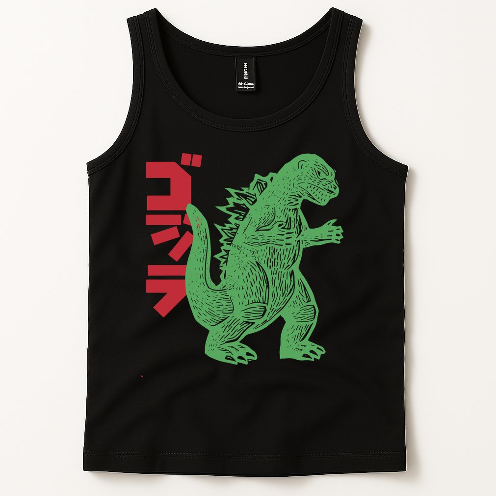 Retro Japanese Monster Movie Inspired Tank Top
