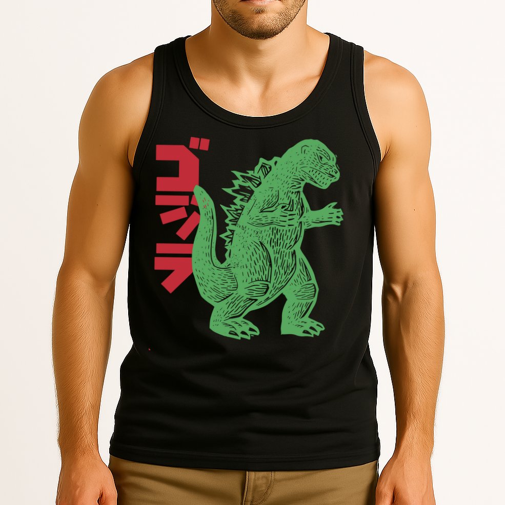 Retro Japanese Monster Movie Inspired Tank Top