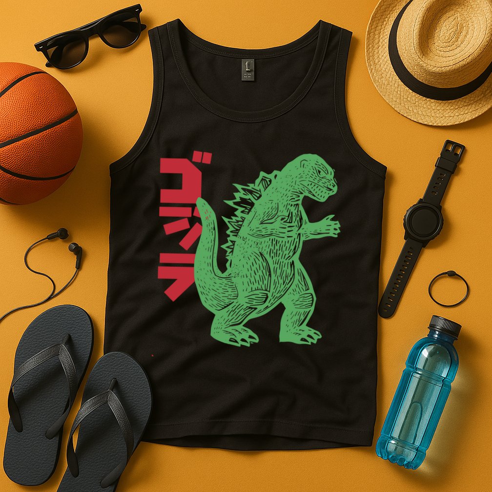 Retro Japanese Monster Movie Inspired Tank Top