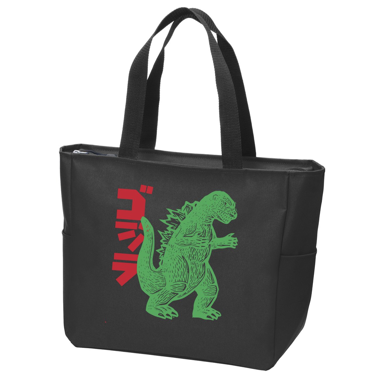 Retro Japanese Monster Movie Inspired Zip Tote Bag