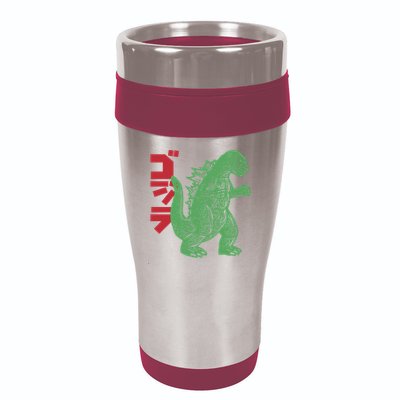 Retro Japanese Monster Movie Inspired 16oz Travel Tumbler