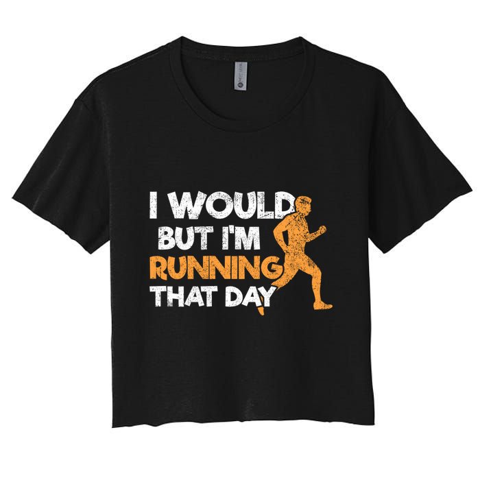 Running Jogging Marathon Runners Meaningful Gift Women's Crop Top Tee