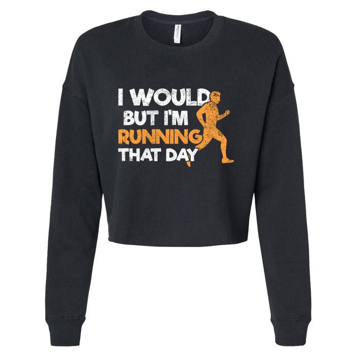 Running Jogging Marathon Runners Meaningful Gift Cropped Pullover Crew