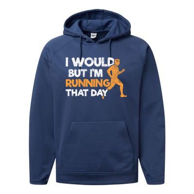 Running Jogging Marathon Runners Meaningful Gift Performance Fleece Hoodie