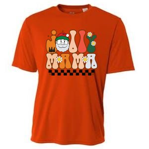 Retro Jolly Mama Christmas Cooling Performance Crew T-Shirt