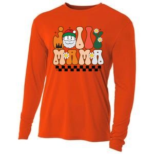 Retro Jolly Mama Christmas Cooling Performance Long Sleeve Crew