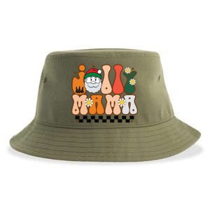 Retro Jolly Mama Christmas Sustainable Bucket Hat