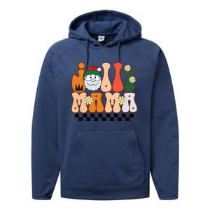 Retro Jolly Mama Christmas Performance Fleece Hoodie