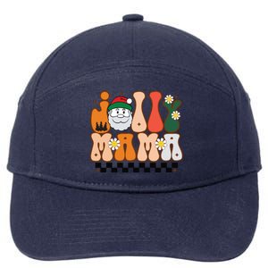 Retro Jolly Mama Christmas 7-Panel Snapback Hat