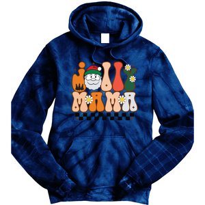 Retro Jolly Mama Christmas Tie Dye Hoodie