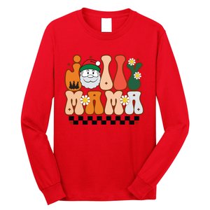 Retro Jolly Mama Christmas Long Sleeve Shirt