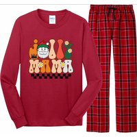 Retro Jolly Mama Christmas Long Sleeve Pajama Set