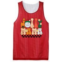 Retro Jolly Mama Christmas Mesh Reversible Basketball Jersey Tank