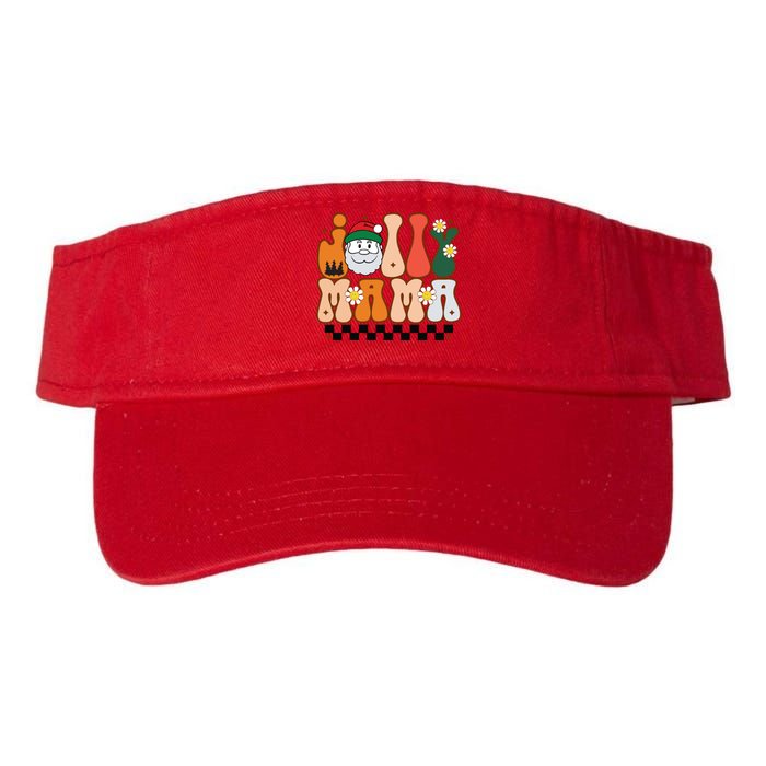 Retro Jolly Mama Christmas Valucap Bio-Washed Visor