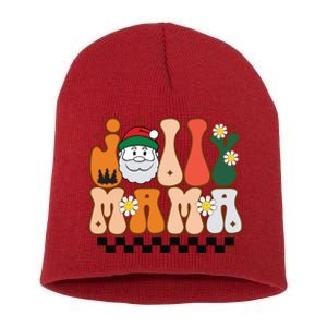 Retro Jolly Mama Christmas Short Acrylic Beanie