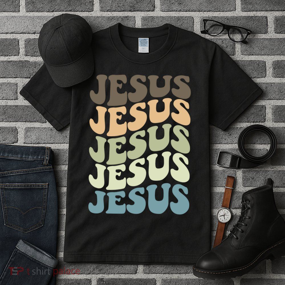 Retro Jesus Name Christian Faith Tall T-Shirt