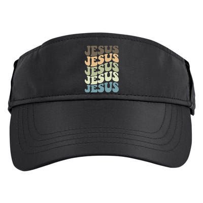 Retro Jesus Name Christian Faith Adult Drive Performance Visor