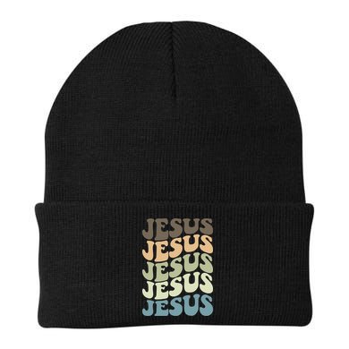 Retro Jesus Name Christian Faith Beanie