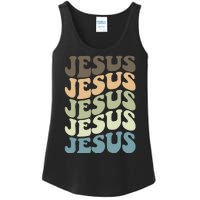 Retro Jesus Name Christian Faith Ladies Essential Tank