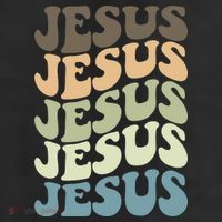 Retro Jesus Name Christian Faith 25L Jumbo Tote