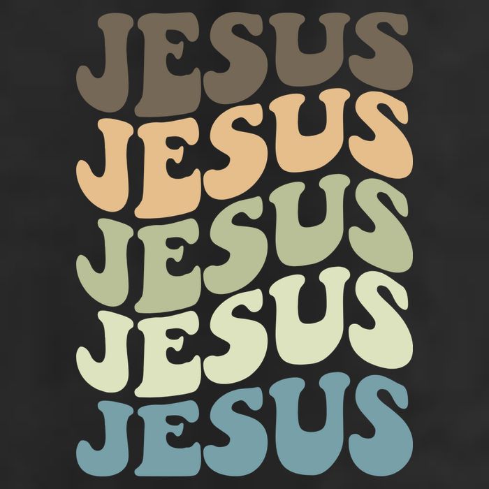 Retro Jesus Name Christian Faith Golf Towel