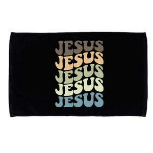 Retro Jesus Name Christian Faith Microfiber Hand Towel