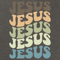 Retro Jesus Name Christian Faith Cotton Canvas Backpack