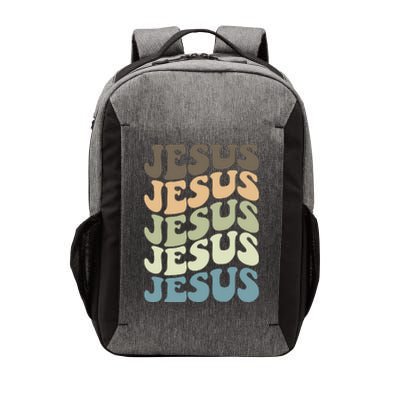 Retro Jesus Name Christian Faith Vector Backpack